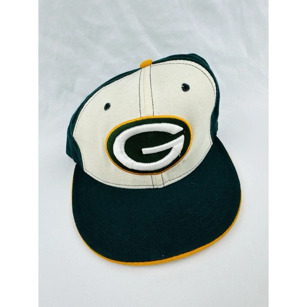 New Era 59FIFTY Green Bay Packers Fitted Hat Size 7 NFL White Green Gold - Picture 2 of 10